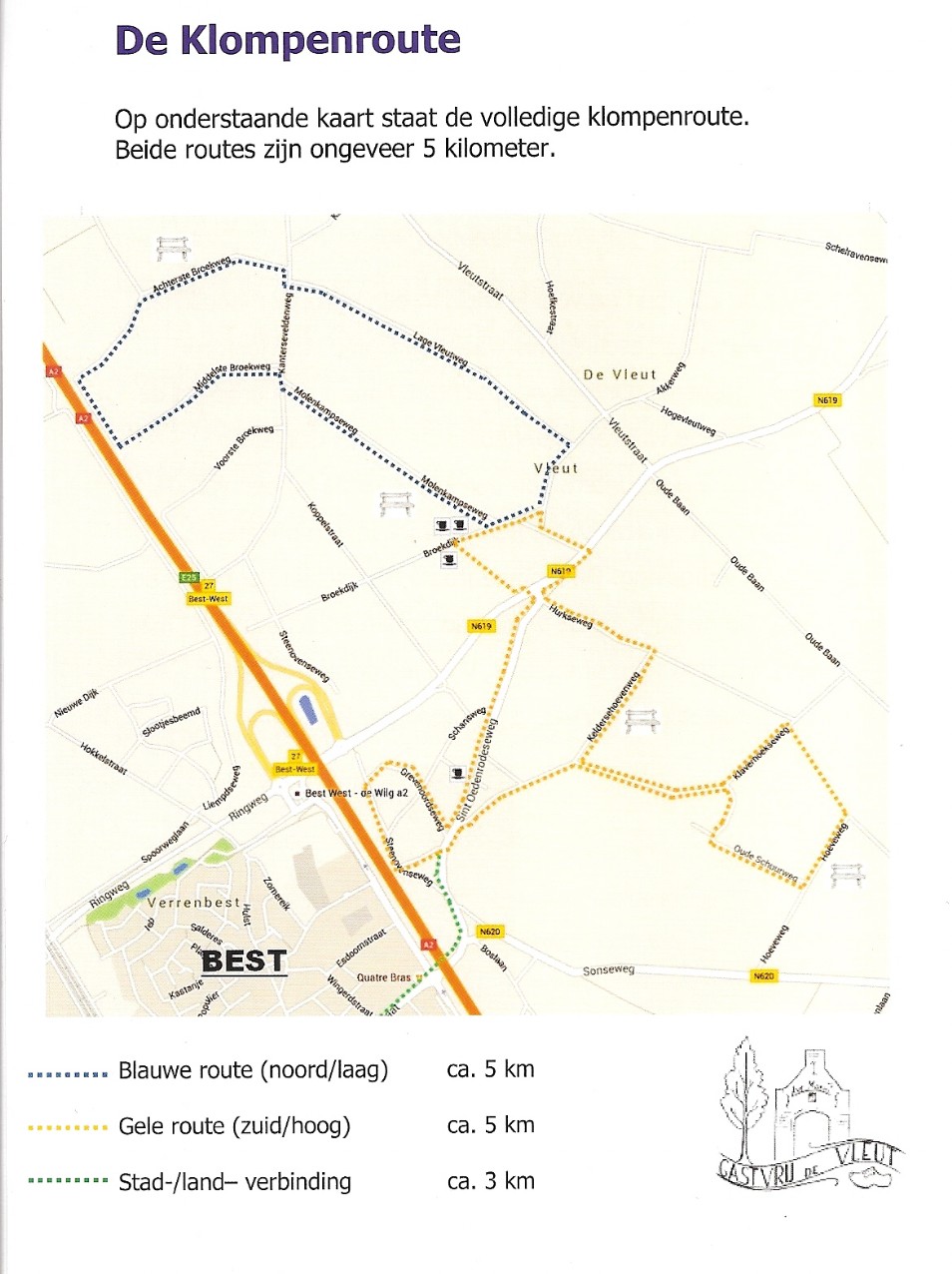 Klompenroute plattegrond